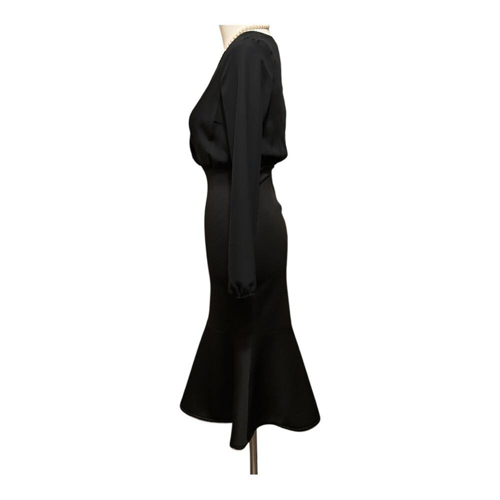 Charlotte Russe Elegant Black Dress Size Small Evening Gown Prom Maxi Ruched - Picture 3 of 13